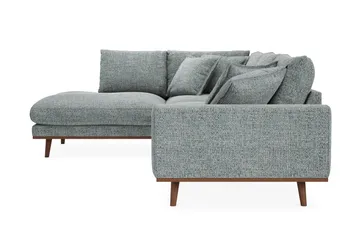 Copenhagen Premium 4-sits Vänstervänd L-formad Djup Schäslongsoffa i Chenille - Grå/Blå - Products - Möbler - Soffa - Divansoffa & schäslongsoffa - 4 sits soffa med divan