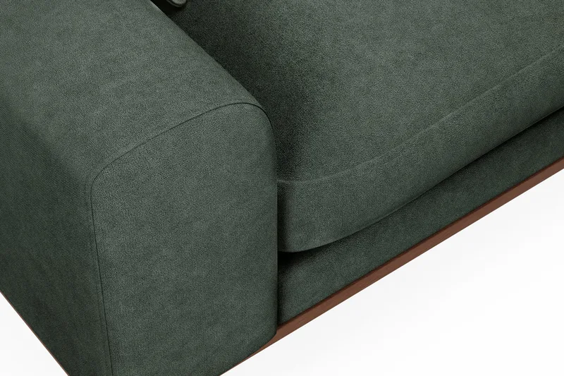 Copenhagen Premium 4-sits Högervänd L-formad Djup Divansoffa i Tyg - Grön - Products - Möbler - Soffa - Divansoffa & schäslongsoffa - 3 sits soffa med divan