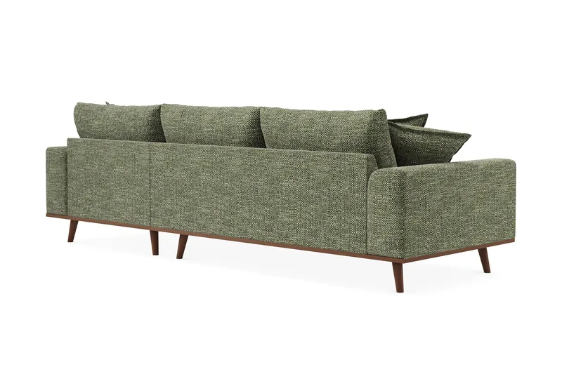 Copenhagen Premium 4-sits Högervänd L-formad Djup Divansoffa i Chenille - Grön - Products - Möbler - Soffa - Divansoffa & schäslongsoffa - 4 sits soffa med divan