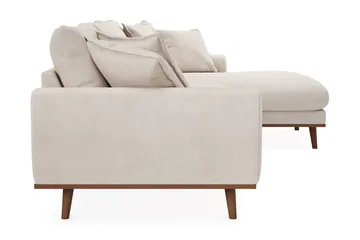 Copenhagen Premium 4-sits Högervänd L-formad Djup Divansoffa i Tyg - Beige - Products - Möbler - Soffa - Divansoffa & schäslongsoffa - 3 sits soffa med divan