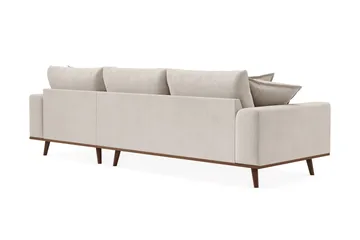 Copenhagen Premium 4-sits Högervänd L-formad Djup Divansoffa i Tyg - Beige - Products - Möbler - Soffa - Divansoffa & schäslongsoffa - 3 sits soffa med divan