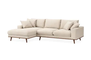 Copenhagen Premium 4-sits Vänstervänd L-formad Djup Divansoffa i Chenille - Beige - Products - Möbler - Soffa - Divansoffa & schäslongsoffa - 4 sits soffa med divan