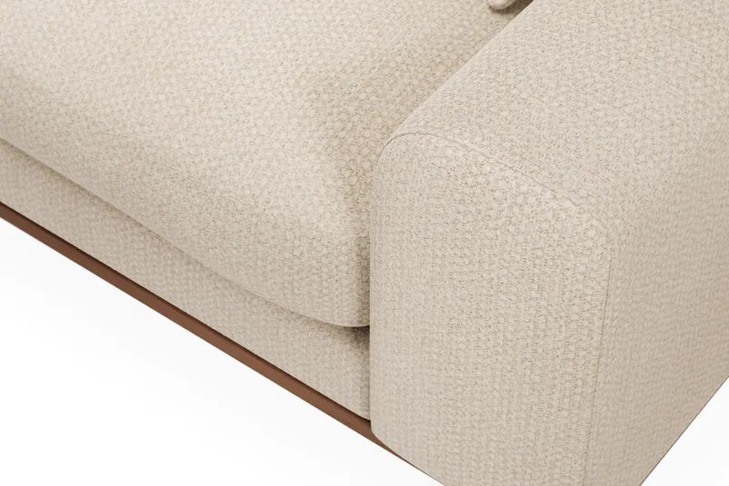 Copenhagen Premium 4-sits V änstervänd L-formad Djup Schäslongsoffa i Chenille - Ljusbeige - Products - Möbler - Soffa - Divansoffa & schäslongsoffa - 4 sits soffa med divan