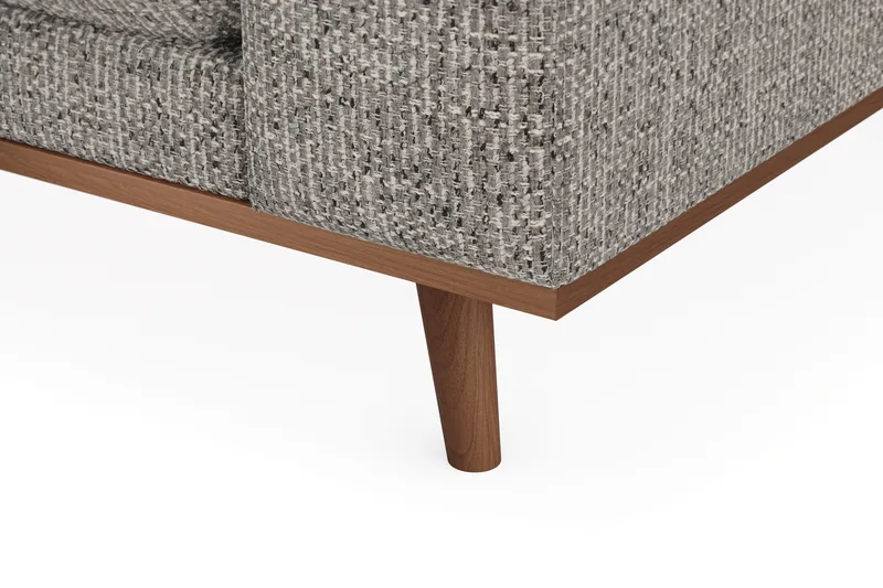 Copenhagen Premium 4-sits Vänstervänd L-formad Djup Schäslongsoffa i Chenille - Grå - Products - Möbler - Soffa - Divansoffa & schäslongsoffa - 4 sits soffa med divan