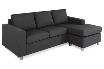 Crazy 3-sits Vändbar L-formad Divansoffa i Tyg - Antracit - Products - Möbler - Soffa - Divansoffa & schäslongsoffa - 3 sits soffa med divan
