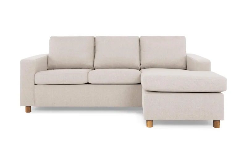 Crazy 3-sits Vändbar L-formad Divansoffa i Tyg - Beige - Products - Möbler - Soffa - Divansoffa & schäslongsoffa - 3 sits soffa med divan