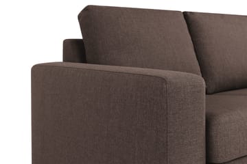 Crazy 3-sits Vändbar L-formad Divansoffa i Tyg - Brun - Products - Möbler - Soffa - Divansoffa & schäslongsoffa - 3 sits soffa med divan