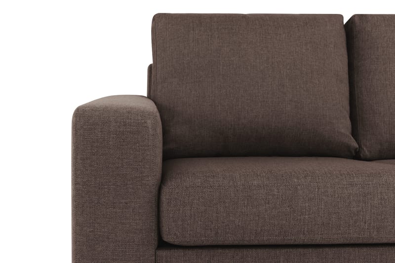 Crazy 3-sits Vändbar L-formad Divansoffa i Tyg - Brun - Products - Möbler - Soffa - Divansoffa & schäslongsoffa - 3 sits soffa med divan