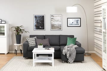 Crazy 3-sits Vändbar L-formad Divansoffa i Tyg - Mörkgrå - Products - Möbler - Soffa - Divansoffa & schäslongsoffa - 3 sits soffa med divan