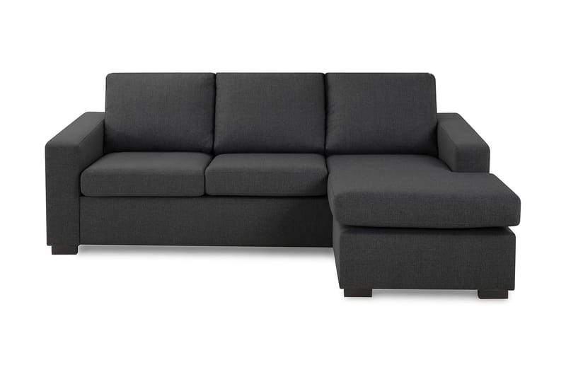 Crazy 3-sits Vändbar L-formad Divansoffa i Tyg - Mörkgrå - Products - Möbler - Soffa - Divansoffa & schäslongsoffa - 3 sits soffa med divan