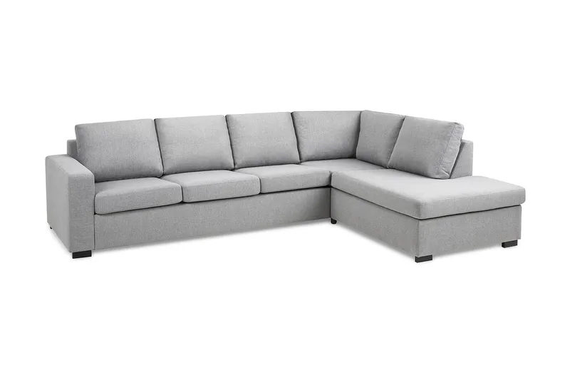 Crazy 4-sits Högervänd L-formad Schäslongsoffa i Tyg - Grå - Products - Möbler - Soffa - Divansoffa & schäslongsoffa - 3 sits soffa med divan