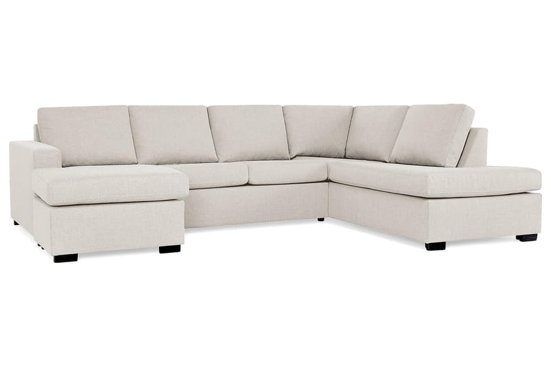 Crazy 4-sits Högervänd U-formad Large Soffa med Divan och Schäslong i Tyg - Beige - Products - Möbler - Soffa - Divansoffa & schäslongsoffa - 4 sits soffa med divan