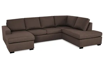 Crazy 4-sits Högervänd U-formad Large Soffa med Divan och Schäslong i Tyg - Brun - Products - Möbler - Soffa - Divansoffa & schäslongsoffa - 4 sits soffa med divan