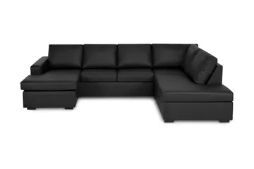 Crazy 4-sits Högervänd U-formad Small Soffa med Divan och Schäslong i Konstläder