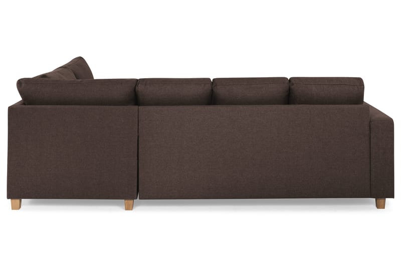 Crazy 4-sits Högervänd U-formad Small Soffa med Divan och Schäslong i Tyg - Brun - Products - Möbler - Soffa - Divansoffa & schäslongsoffa - 3 sits soffa med divan