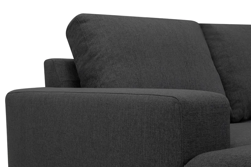 Crazy 4-sits Högervänd U-formad Small Soffa med Divan och Schäslong i Tyg - Mörkgrå - Products - Möbler - Soffa - Divansoffa & schäslongsoffa - 3 sits soffa med divan