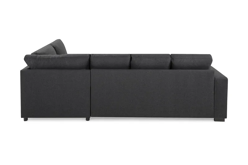 Crazy 4-sits Högervänd U-formad Small Soffa med Divan och Schäslong i Tyg - Mörkgrå - Products - Möbler - Soffa - Divansoffa & schäslongsoffa - 3 sits soffa med divan