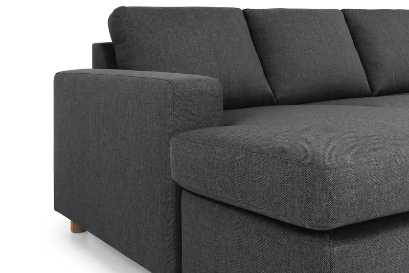 Crazy 4-sits Högervänd U-formad Small Soffa med Divan och Schäslong i Tyg - Mörkgrå - Products - Möbler - Soffa - Divansoffa & schäslongsoffa - 3 sits soffa med divan