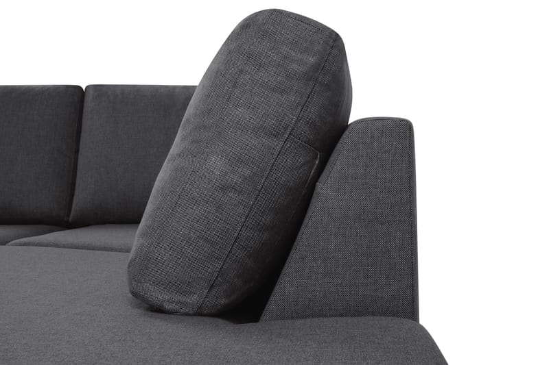 Crazy 4-sits Högervänd U-formad Small Soffa med Divan och Schäslong i Tyg - Mörkgrå - Products - Möbler - Soffa - Divansoffa & schäslongsoffa - 3 sits soffa med divan