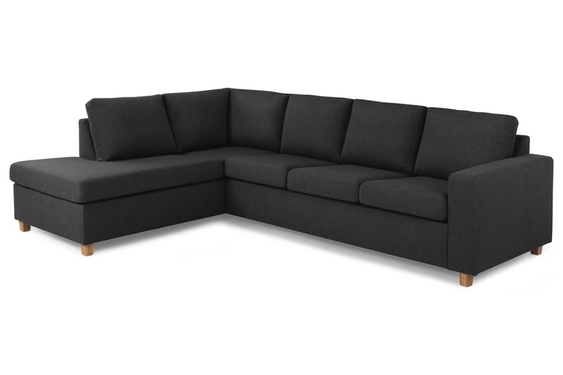 Crazy 4-sits Vänstervänd L-formad Schäslongsoffa i Tyg - Antracit - Products - Möbler - Soffa - Divansoffa & schäslongsoffa - 3 sits soffa med divan