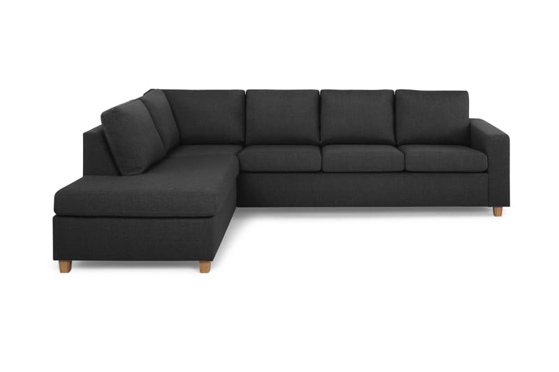 Crazy 4-sits Vänstervänd L-formad Schäslongsoffa i Tyg, Antracit