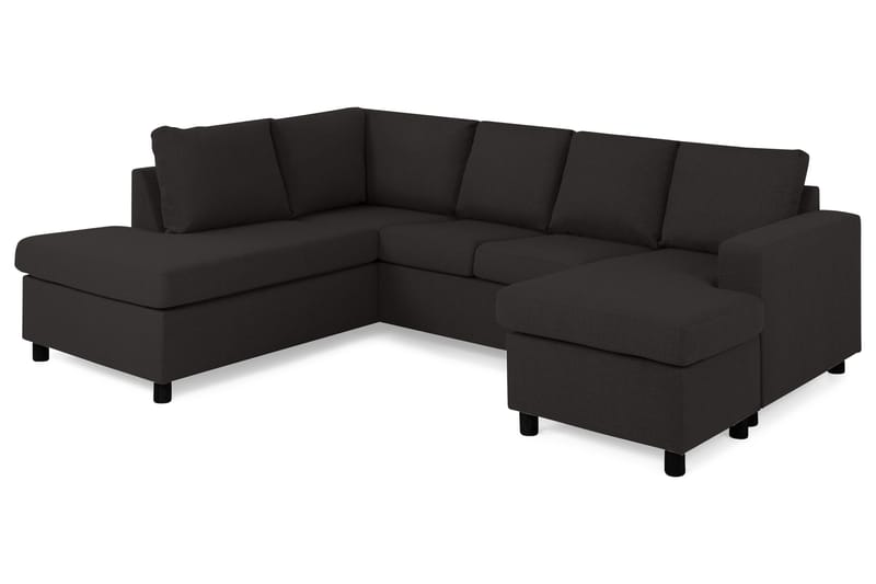 Crazy 4-sits Vänstervänd U-formad Large Soffa med Divan och Schäslong i Tyg - Antracit - Products - Möbler - Soffa - Divansoffa & schäslongsoffa - 4 sits soffa med divan