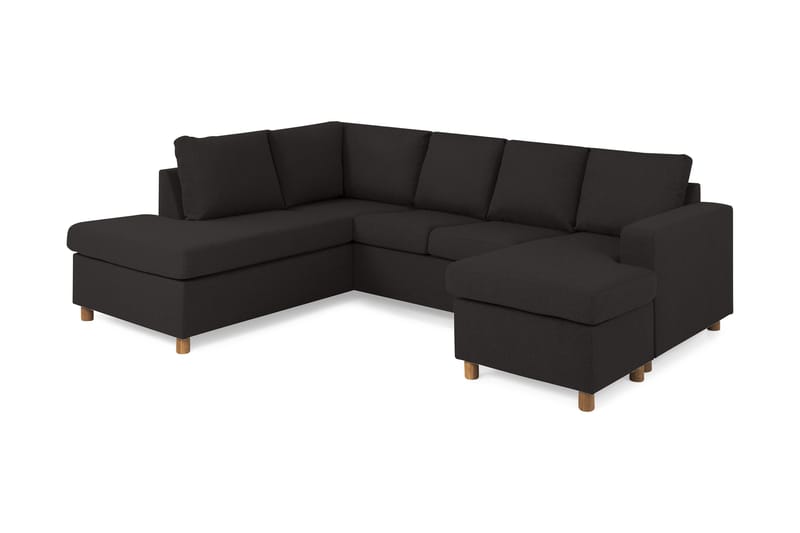Crazy 4-sits Vänstervänd U-formad Large Soffa med Divan och Schäslong i Tyg - Antracit - Products - Möbler - Soffa - Divansoffa & schäslongsoffa - 4 sits soffa med divan