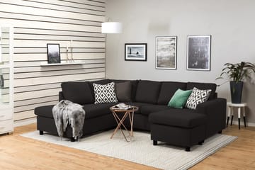 Crazy 4-sits Vänstervänd U-formad Large Soffa med Divan och Schäslong i Tyg - Antracit - Products - Möbler - Soffa - Divansoffa & schäslongsoffa - 4 sits soffa med divan