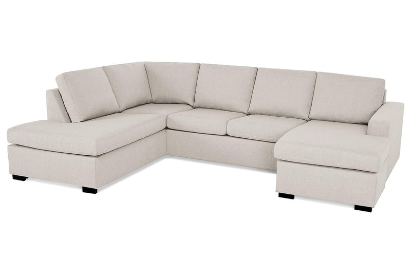 Crazy 4-sits Vänstervänd U-formad Large Soffa med Divan och Schäslong i Tyg - Beige - Products - Möbler - Soffa - Divansoffa & schäslongsoffa - 4 sits soffa med divan