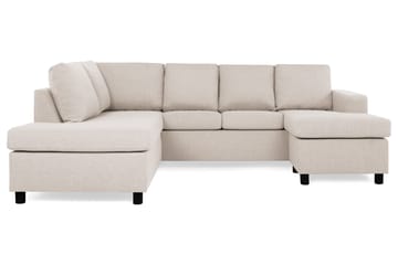 Crazy 4-sits Vänstervänd U-formad Large Soffa med Divan och Schäslong i Tyg - Beige - Products - Möbler - Soffa - Divansoffa & schäslongsoffa - 4 sits soffa med divan