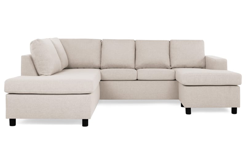 Crazy 4-sits Vänstervänd U-formad Large Soffa med Divan och Schäslong i Tyg - Beige - Products - Möbler - Soffa - Divansoffa & schäslongsoffa - 4 sits soffa med divan