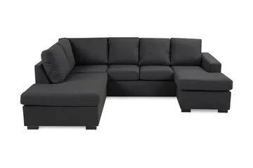 Crazy 4-sits Vänstervänd U-formad Small Soffa med Divan och Schäslong i Tyg