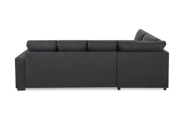 Crazy 4-sits Vänstervänd U-formad Small Soffa med Divan och Schäslong i Tyg - Mörkgrå - Products - Möbler - Soffa - Divansoffa & schäslongsoffa - 3 sits soffa med divan