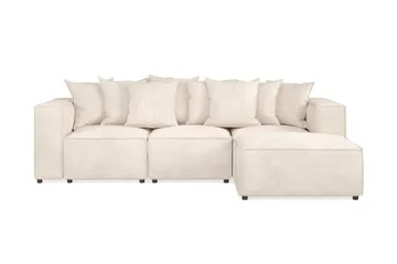 Cubo 4-sits Vändbar L-formad Djup Modulsoffa med Divan i Manchester - Beige - Products - Möbler - Soffa - Divansoffa & schäslongsoffa - 3 sits soffa med divan