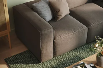 Cubo 4-sits Vändbar L-formad Djup Modulsoffa med Divan i Tyg - Grå - Products - Möbler - Soffa - Divansoffa & schäslongsoffa - 3 sits soffa med divan