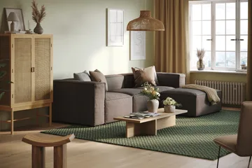 Cubo 4-sits Vändbar L-formad Djup Modulsoffa med Divan i Tyg - Grå - Products - Möbler - Soffa - Divansoffa & schäslongsoffa - 3 sits soffa med divan