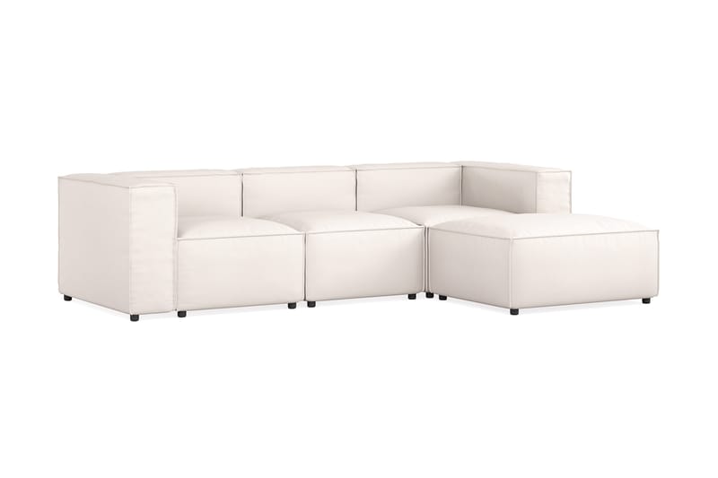 Cubo 4-sits Vändbar L-formad Djup Modulsoffa med Divan i Tyg - Vit - Products - Möbler - Soffa - Divansoffa & schäslongsoffa - 3 sits soffa med divan