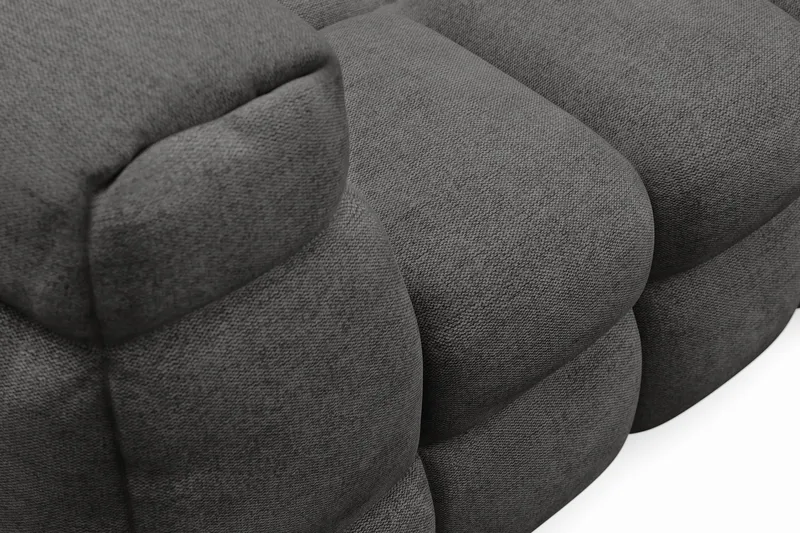 Elise 4-sits Bubblig Soffa med Divan Höger - Mörkgrå - Products - Möbler - Soffa - Divansoffa & schäslongsoffa - 4 sits soffa med divan