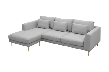 Florenz 3-sits Vänstervänd L-formad Divansoffa i Tyg - Ljusgrå - Products - Möbler - Soffa - Divansoffa & schäslongsoffa - 3 sits soffa med divan