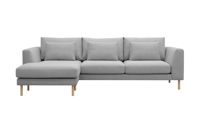 Florenz 3-sits Vänstervänd L-formad Divansoffa i Tyg - Ljusgrå - Products - Möbler - Soffa - Divansoffa & schäslongsoffa - 3 sits soffa med divan
