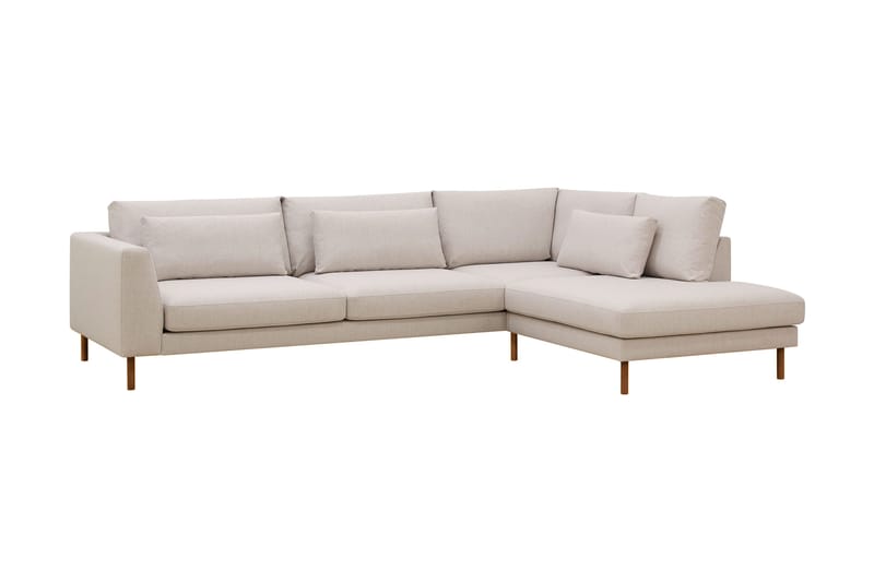 Florenz 4-sits Högervänd L-formad Schäslongsoffa i Tyg - Beige - Products - Möbler - Soffa - Divansoffa & schäslongsoffa - 4 sits soffa med divan