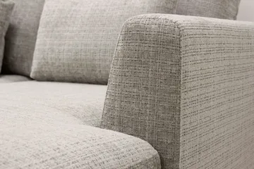 Florenz 4-sits Högervänd U-formad Soffa med Divan och Schäslong i Chenille - Grå / Beige - Products - Möbler - Soffa - Divansoffa & schäslongsoffa - 4 sits soffa med divan