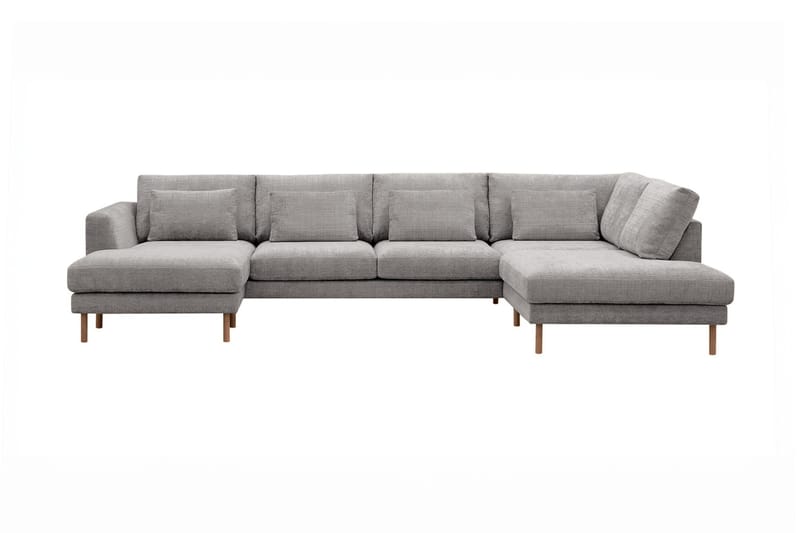 Florenz 4-sits Högervänd U-formad Soffa med Divan och Schäslong i Chenille - Ljusgrå - Products - Möbler - Soffa - Divansoffa & schäslongsoffa - 4 sits soffa med divan