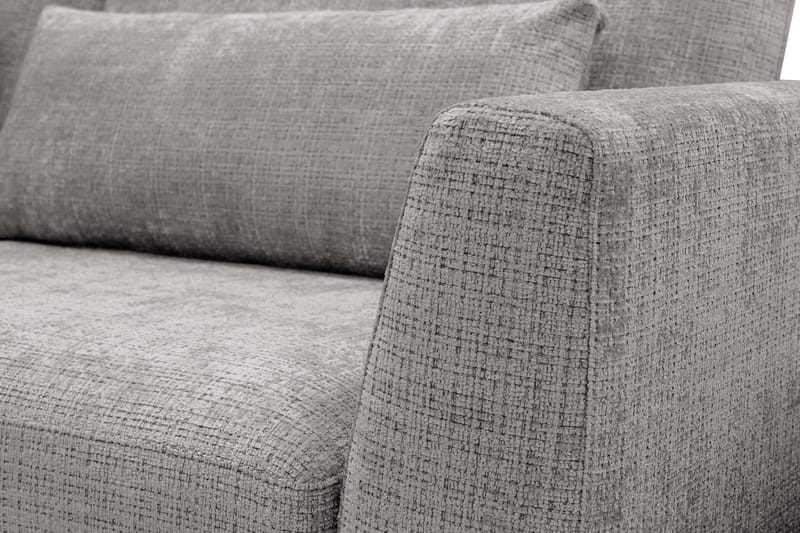 Florenz 4-sits Vänstervänd L-formad Schäslongsoffa i Chenille - Ljusgrå - Products - Möbler - Soffa - Divansoffa & schäslongsoffa - 4 sits soffa med divan