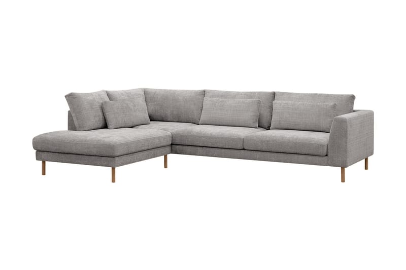 Florenz 4-sits Vänstervänd L-formad Schäslongsoffa i Chenille - Ljusgrå - Products - Möbler - Soffa - Divansoffa & schäslongsoffa - 4 sits soffa med divan