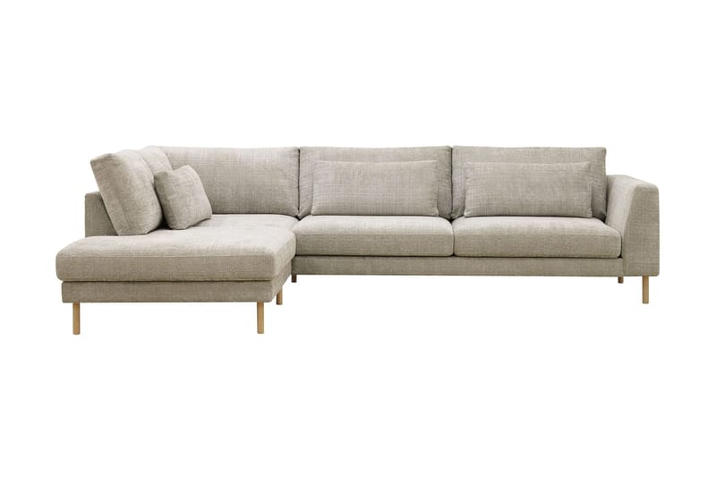 Florenz 4-sits Vänstervänd L-formad Schäslongsoffa i Tyg - Grå / Beige - Products - Möbler - Soffa - Divansoffa & schäslongsoffa - 4 sits soffa med divan