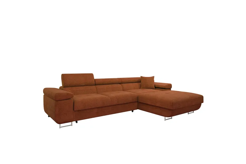 Gabina Soffa med Divan 3-sits - Orange - Products - Möbler - Soffa - Divansoffa & schäslongsoffa - 3 sits soffa med divan
