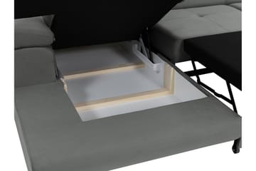 Gabina Soffa med Divan 3-sits - Svart - Products - Möbler - Soffa - Divansoffa & schäslongsoffa - 3 sits soffa med divan