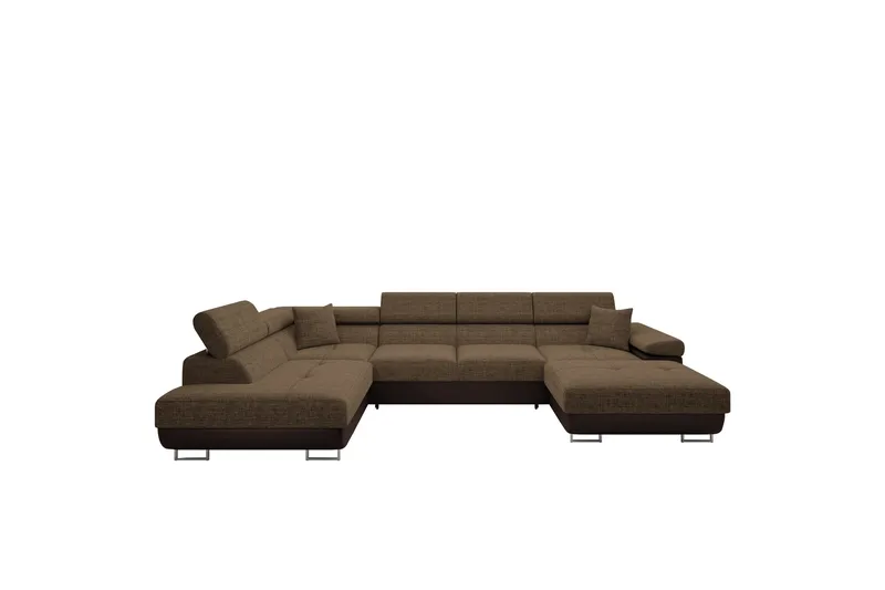 Gabina Soffa med Divan och Schäslong 4-sits - Brun - Products - Möbler - Soffa - Divansoffa & schäslongsoffa - 4 sits soffa med divan