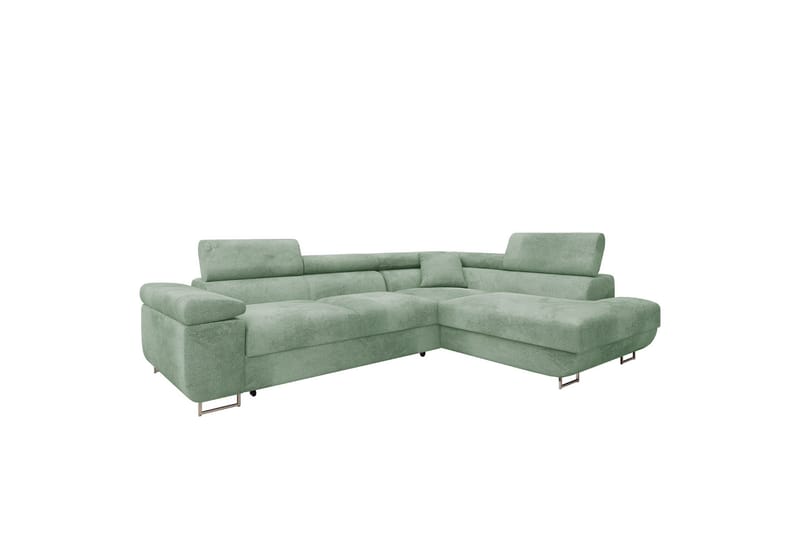 Gabina Soffa med Schäslong 3-sits - Grön - Products - Möbler - Soffa - Divansoffa & schäslongsoffa - 3 sits soffa med divan